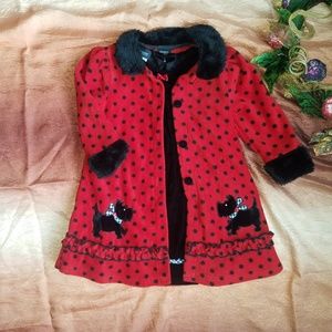 2pc Holiday Editions dress with coat 3T